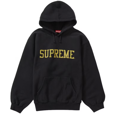Supreme Varsity Hooded Black Sweatshirt