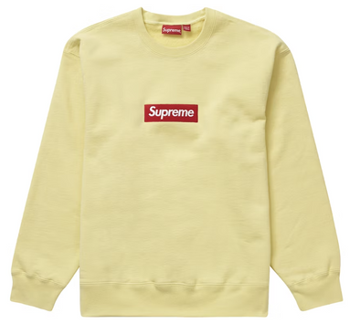 Supreme Box Logo Crewneck (FW22) Pale Yellow