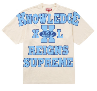 Supreme Overprint Knowledge S/S Top Cream