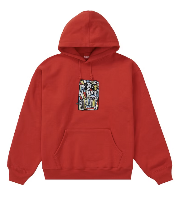 Supreme Neil Blender Mosaic Hooded Sweatshirt Burnt Red