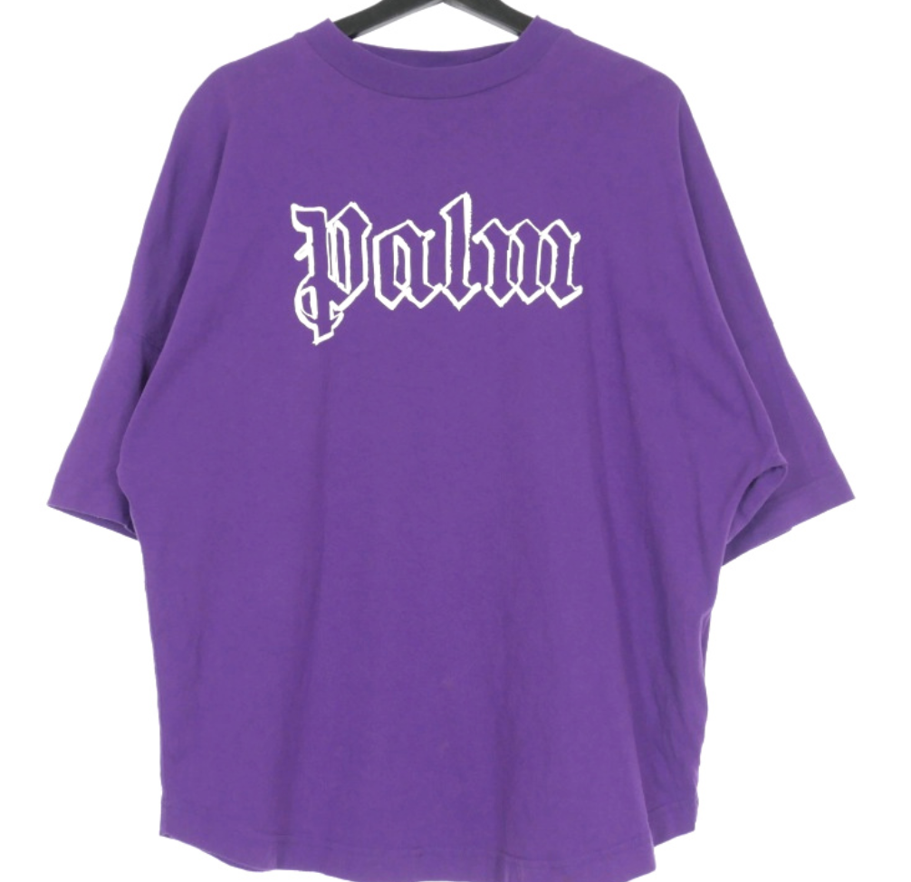 Palm Angels Purple Blank Logo Tee