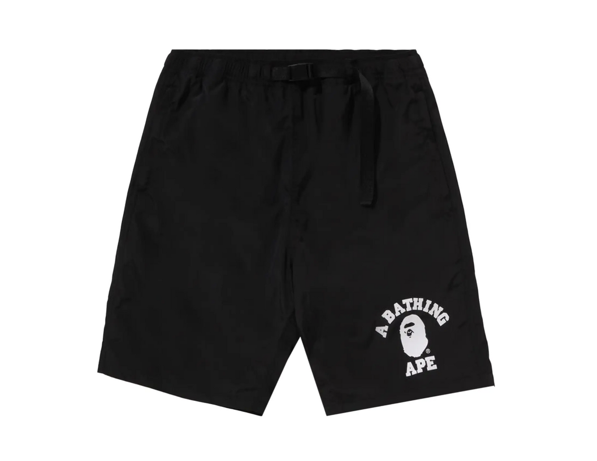 BAPE College Nylon Shorts Black