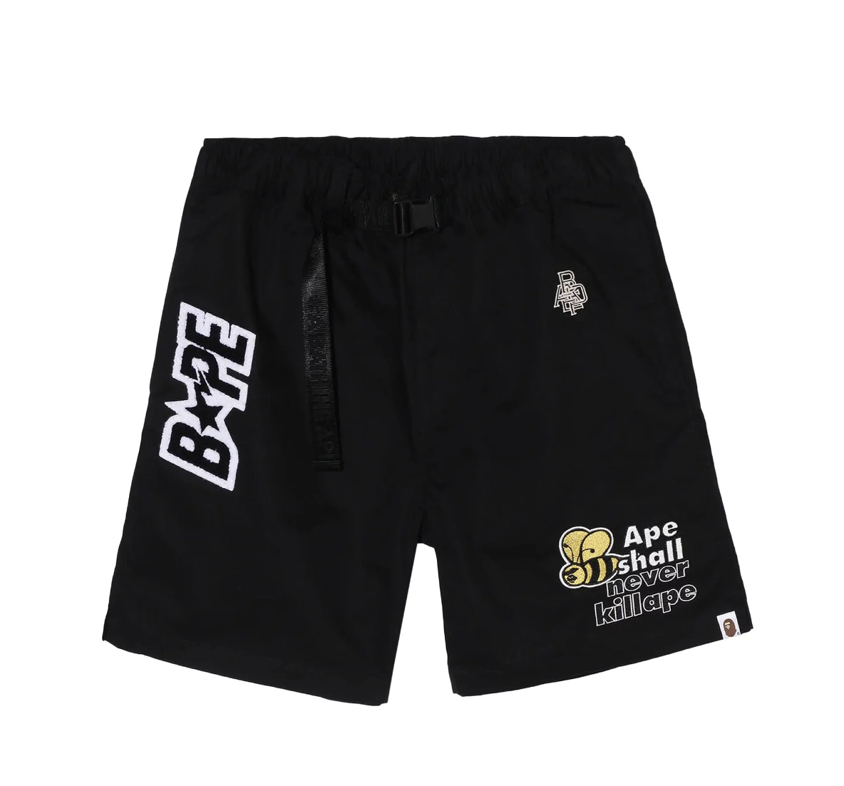 BAPE Patchwork Eazy Shorts Black