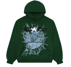 Sp5der "Web" Hunter Green Hoodie