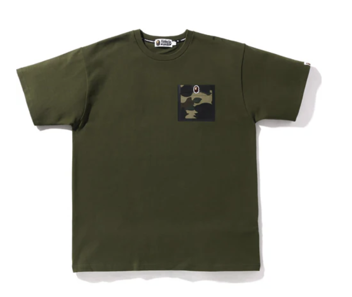 BAPE 1st CAMO POCKET TEE GREEN