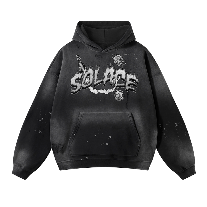 Solace Astronaut Black Wash Hoodie