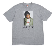 Supreme Nas Photo Grey Tee Pre-Owned