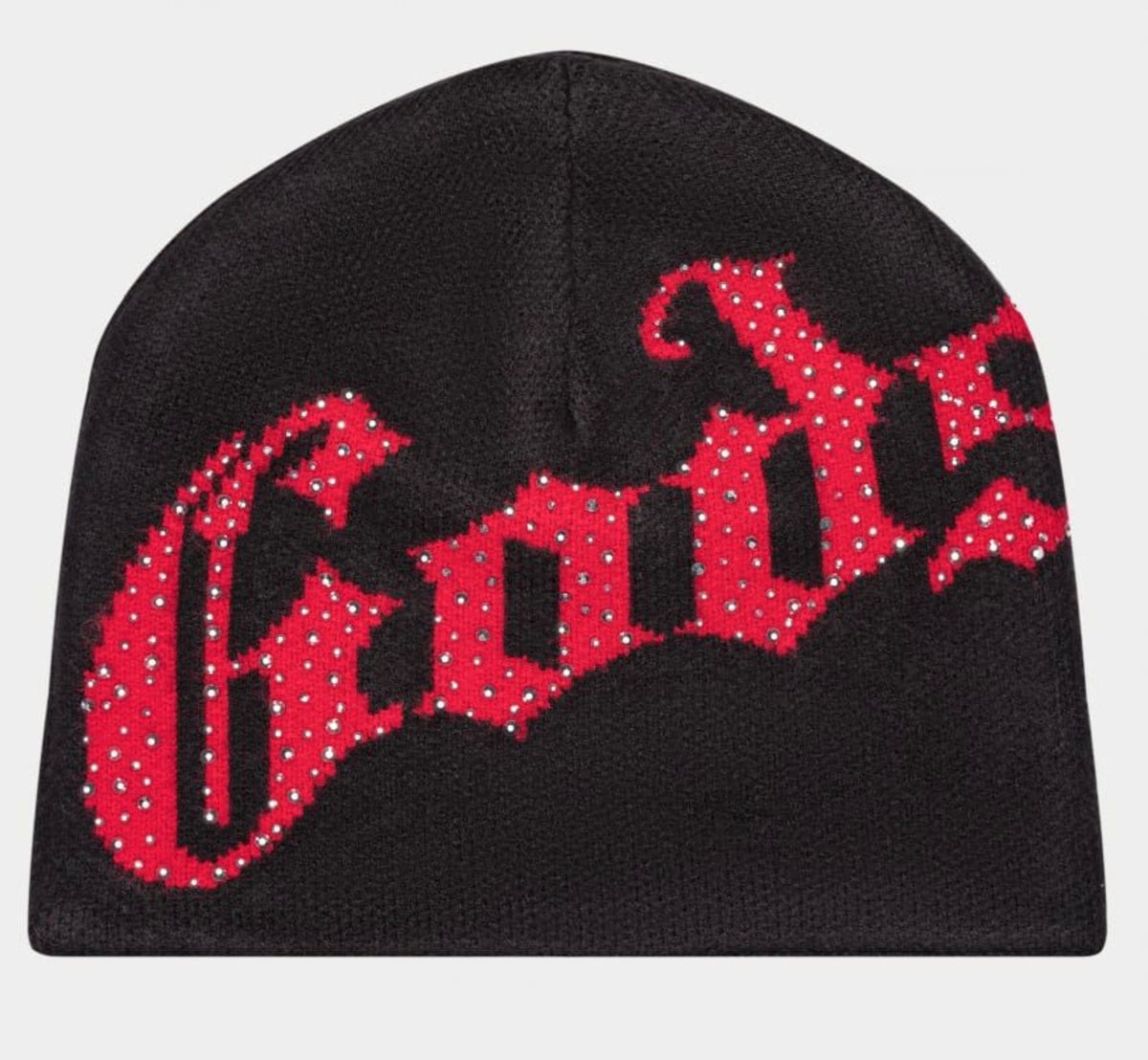 GODSPEED OG LOGO STUDDED BEANIE (BLACK/RED)
