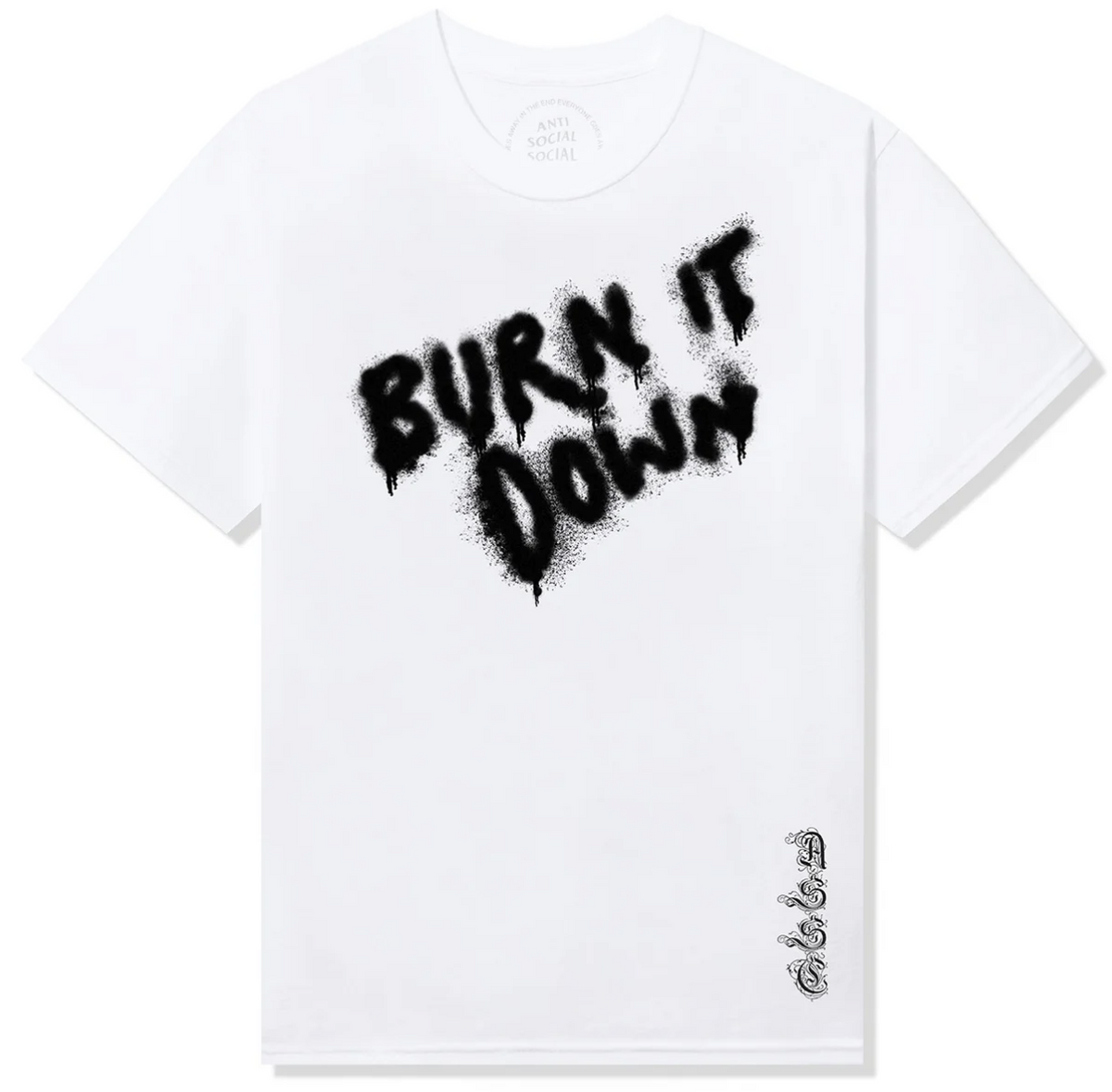 Anti Social Social Club "Burn It Down" White Tee