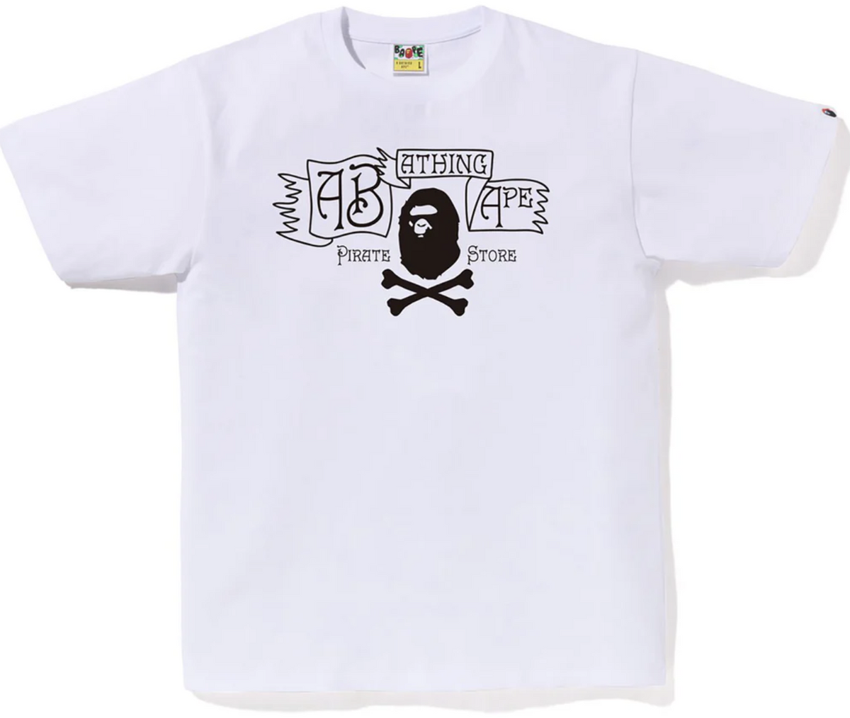 BAPE APE Crossbone Logo Tee White