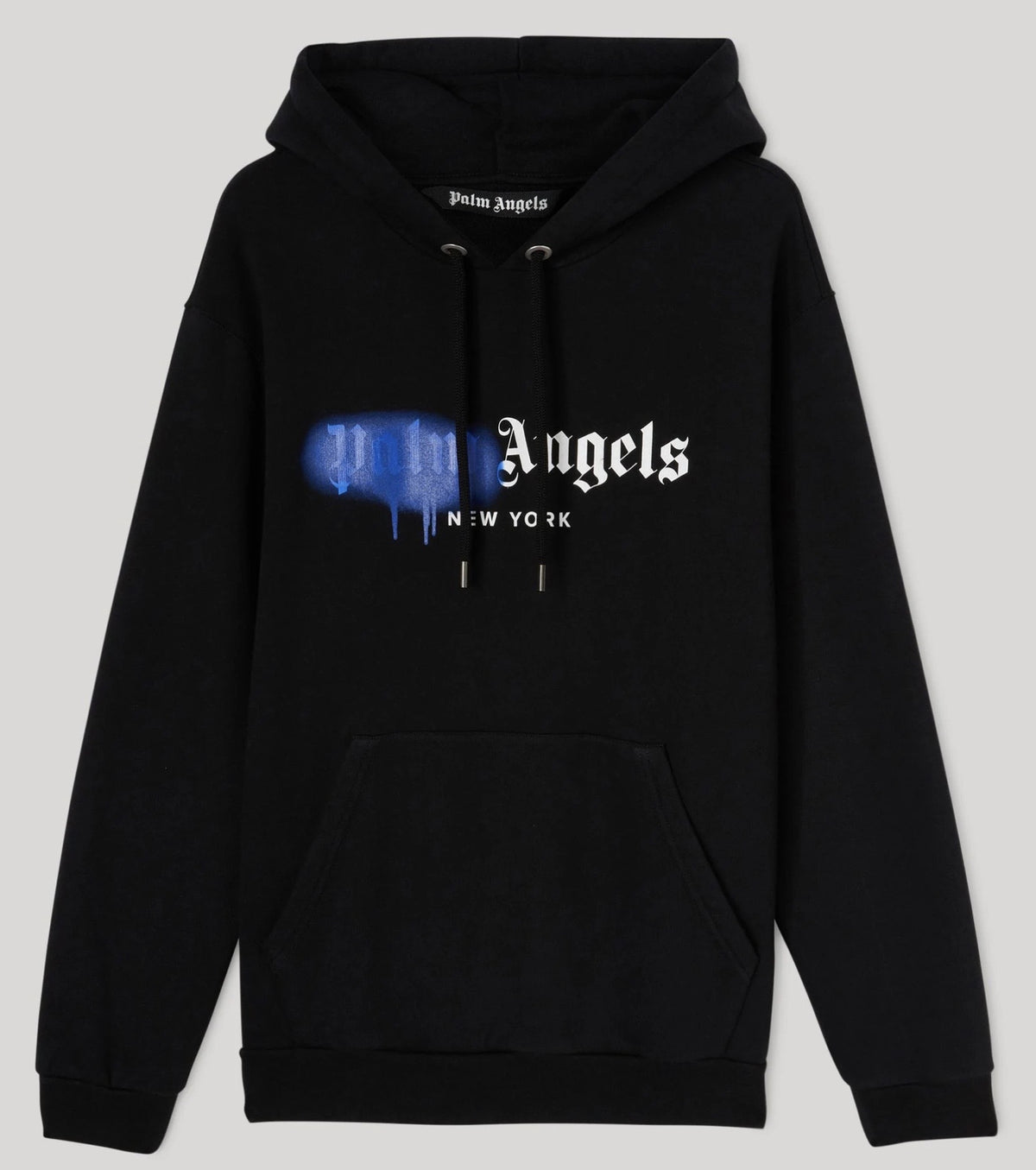 Palm Angels New York Blue Sprayed Hoodie