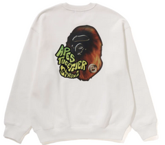 BAPE Sport Graphic Crewneck White