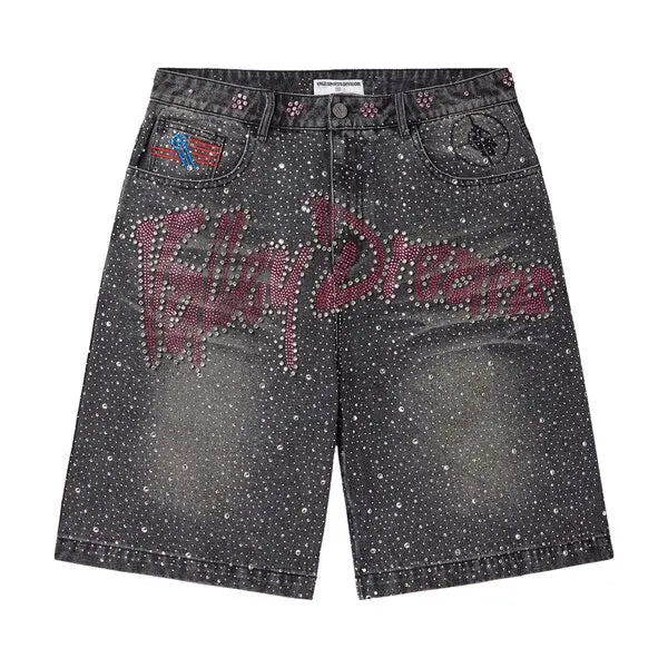 VALE FOREVER ICED OUT JORTS BlACK