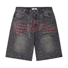 VALE FOREVER ICED OUT JORTS BlACK