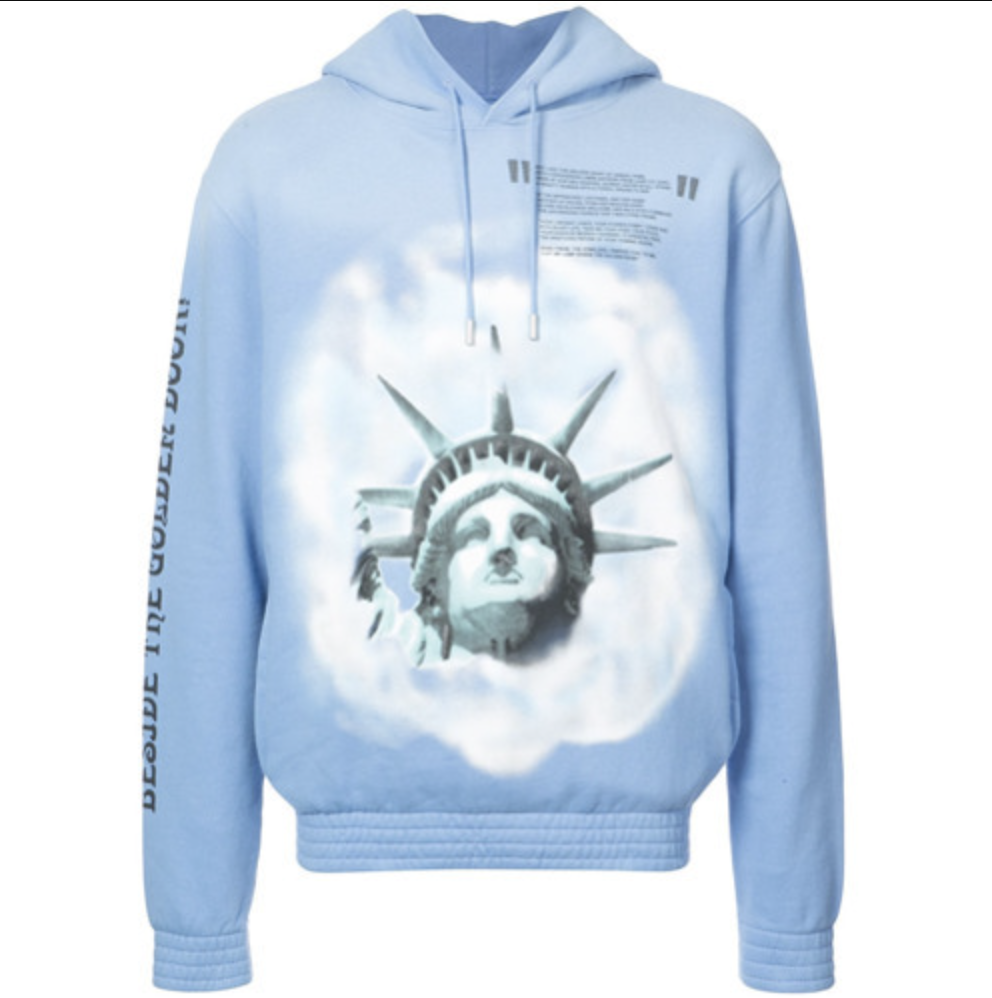 OFF-WHITE Liberty Print Baby Blue Hoodie Pre-Owned