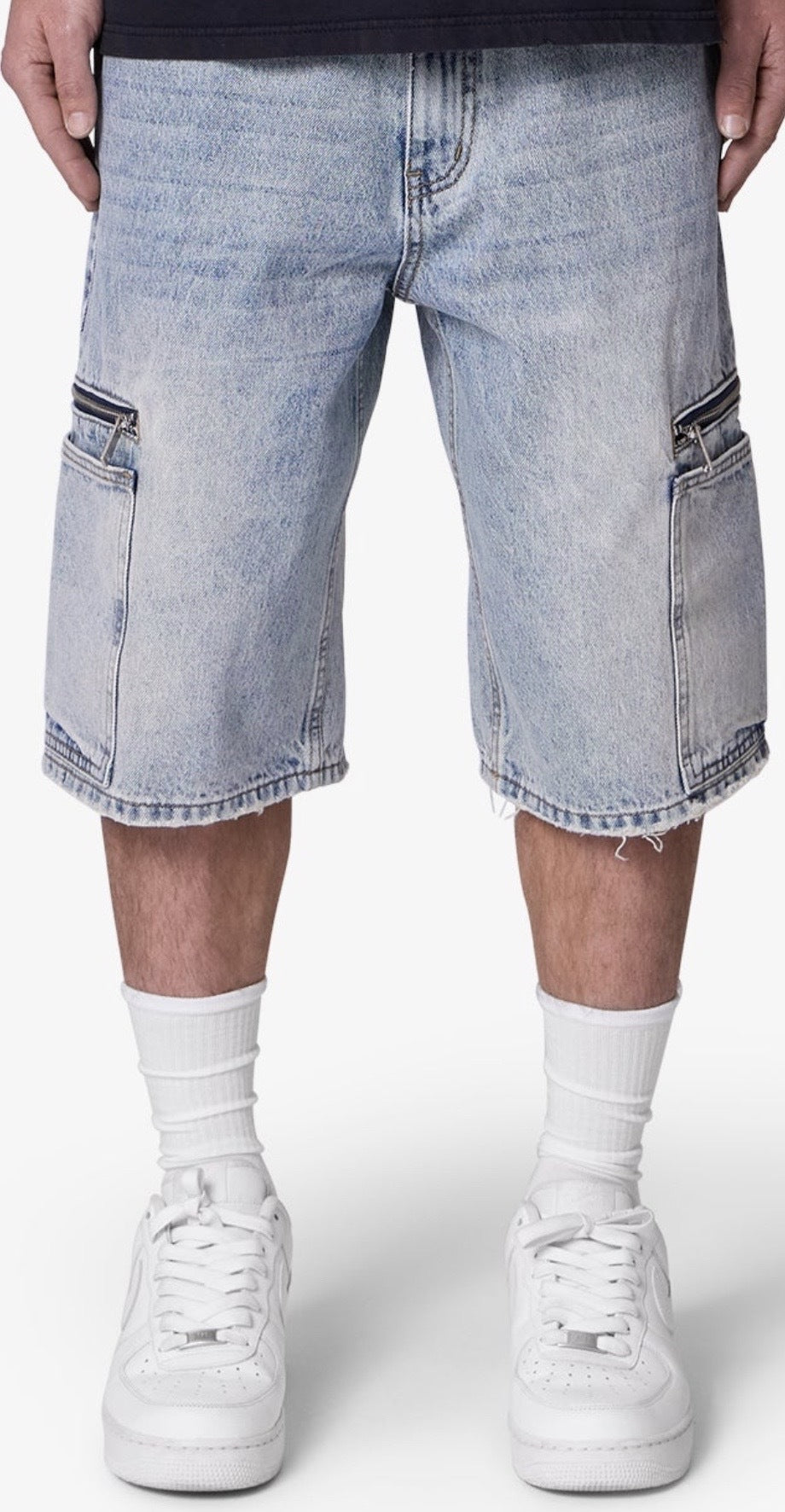 ZIPPER TEETH DENIM SHORTS