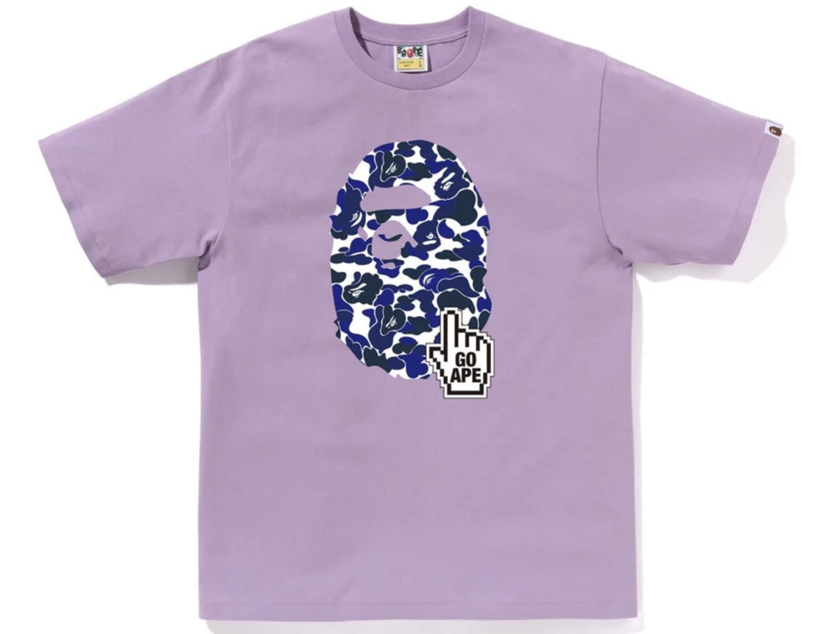 BAPE Camo Go Pointer Big Ape Head Purple Tee