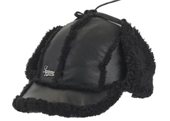 Supreme Shearling Lined Earflap Cap Black