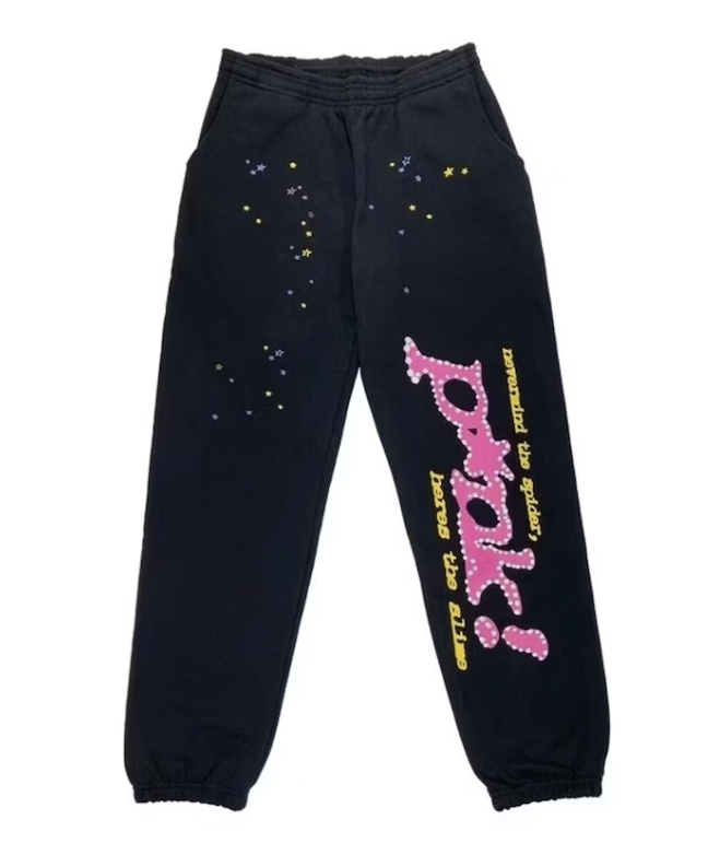 Sp5der P*NK Sweatpants Black