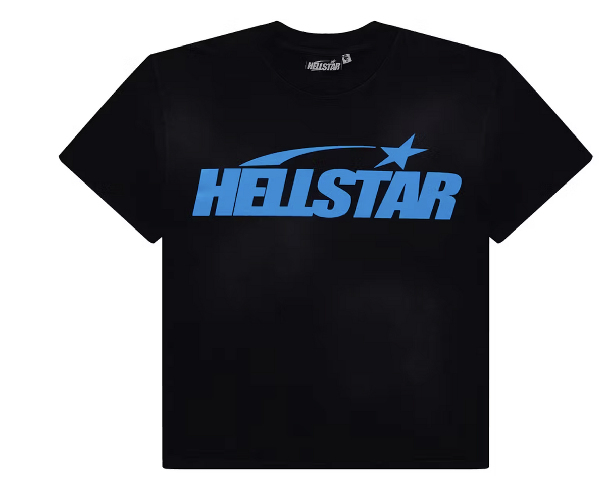 Hellstar Gel Classic Logo Tee (Black/Blue)