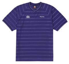 Supreme Umbro Stripe Soccer Jersey Purple