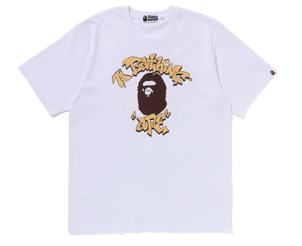 BAPE Graffiti College White Tee (SALE)