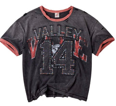 VALE FOREVER BIG BRO DIY TEE FADED BLACK RED