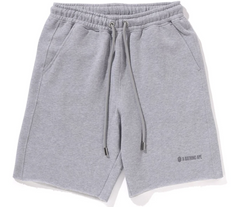 BAPE Raw Edge Grey Sweat Shorts