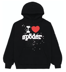 Sp5der I Heart SP5 Souvenir Hoodie Black