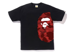 BAPE Color Camo Side Big Ape Head Tee Black/Red