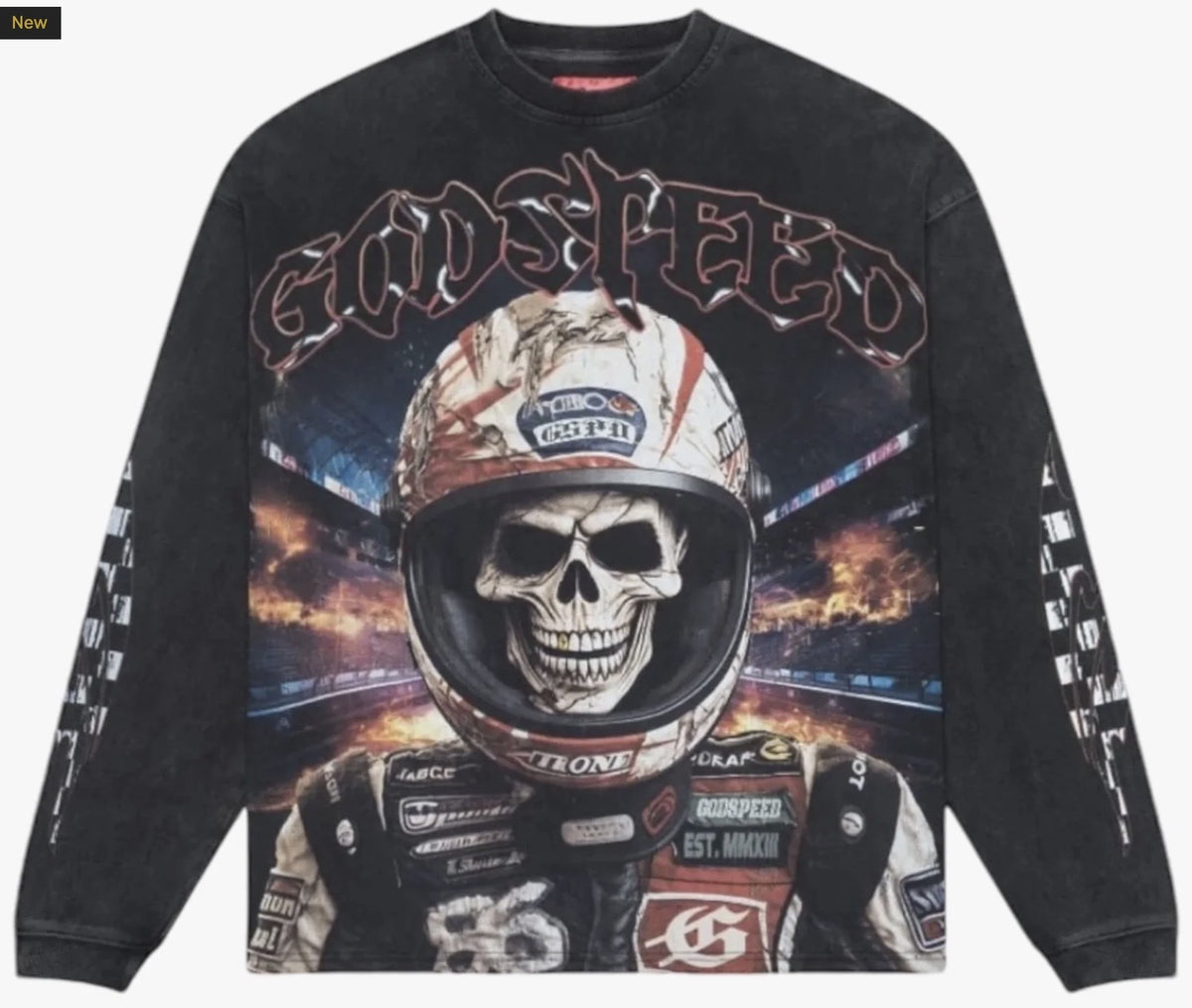 Godspeed Racer Goldie Long Sleeve Black T-Shirt