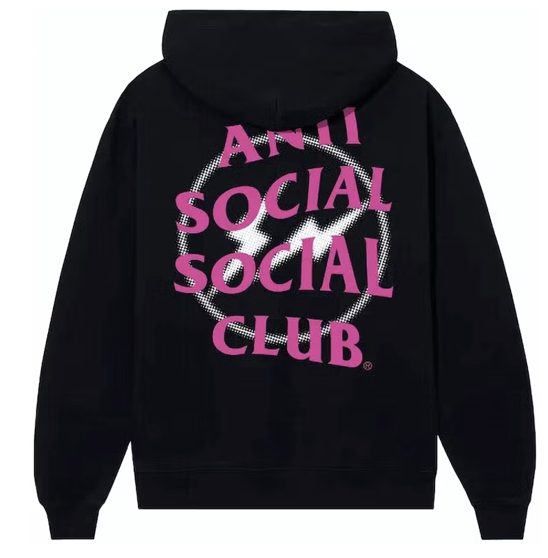 ASSC x Fragment Design Half Tone Logo Hoodie - Black/Pink