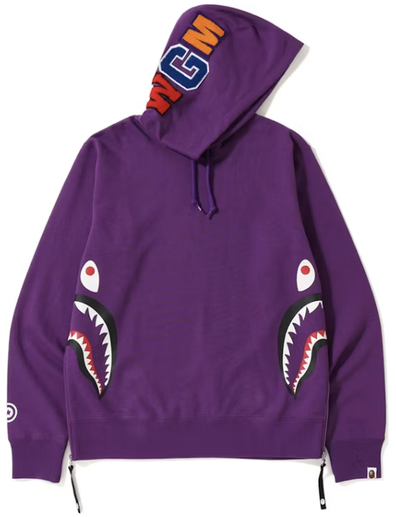 BAPE Purple Split Shark Half Zip Pre-Owned