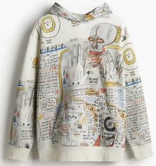 Who Decides War x Jean-Michel Basquiat x H&M Drawing Hoodie