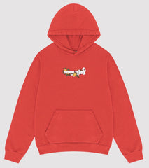 Denim Tears Embroidered Logo Hoodie Red