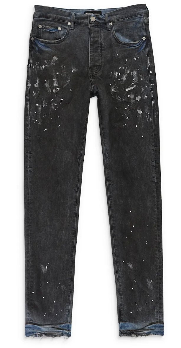 Purple Brand PAINTERS WAXED LIGHT INIDGO JEANS