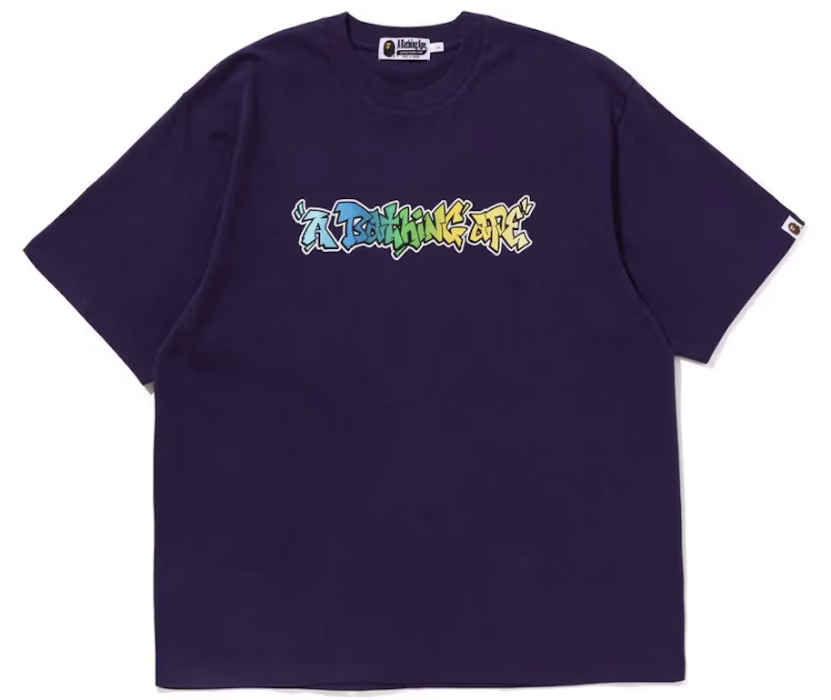 BAPE Graffiti Relaxed Fit Purple Tee