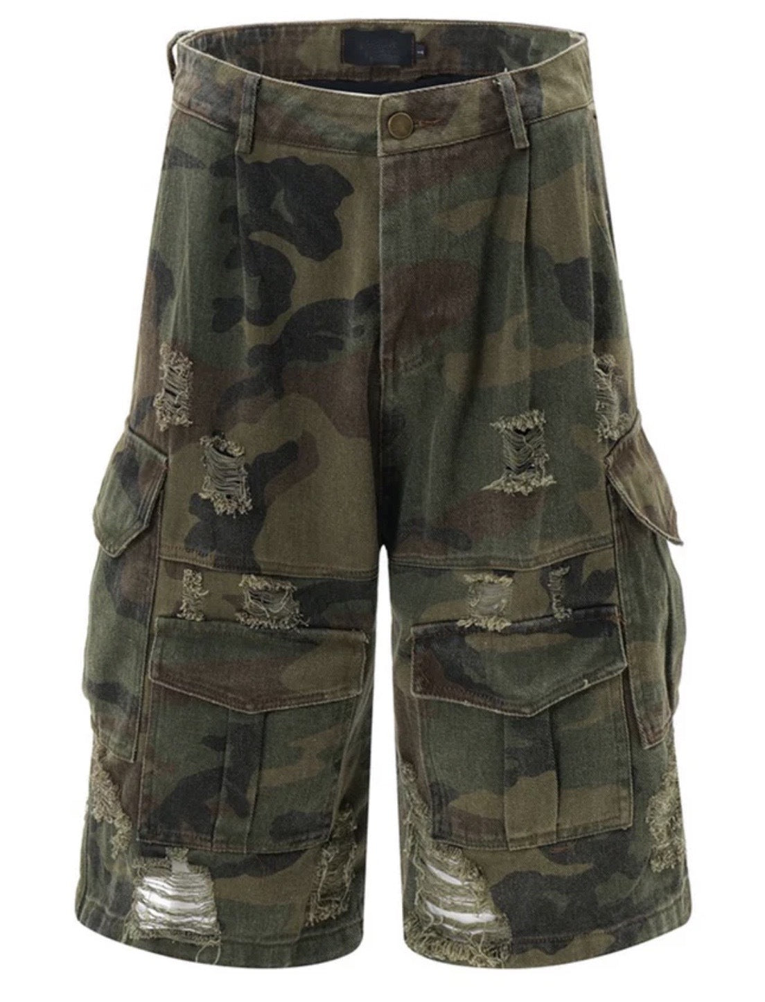 War Washed Camouflauge Shorts