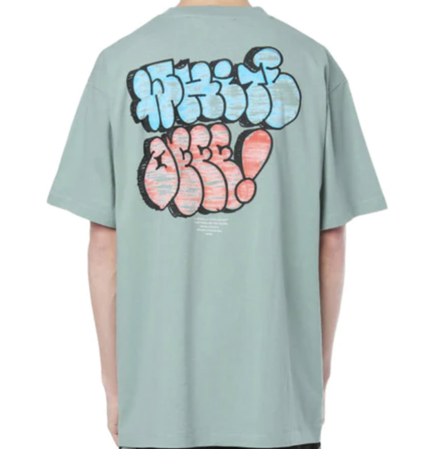 Off White Graff Green Tee Pre-Owned