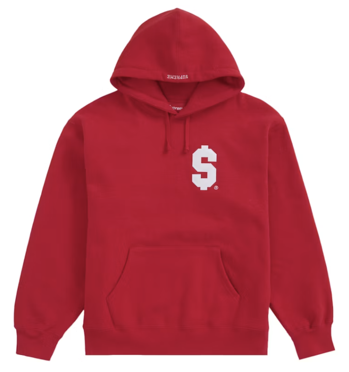 Supreme $ Hooded Sweatshirt Red