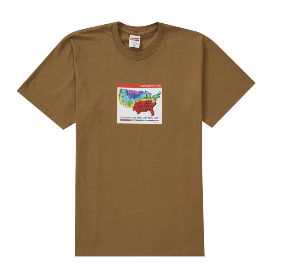 Supreme "Weather" Brown Tee