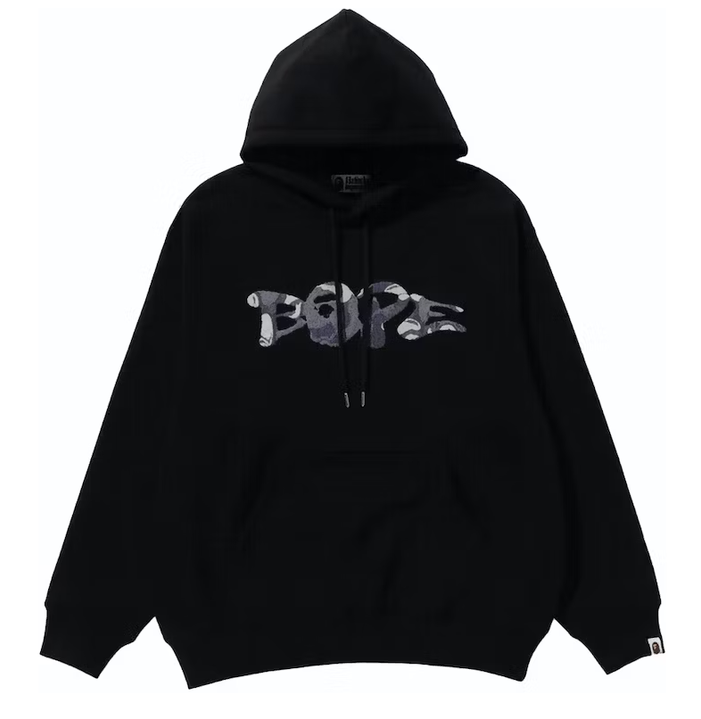 BAPE Gobelin Patch Pullover Black Hoodie