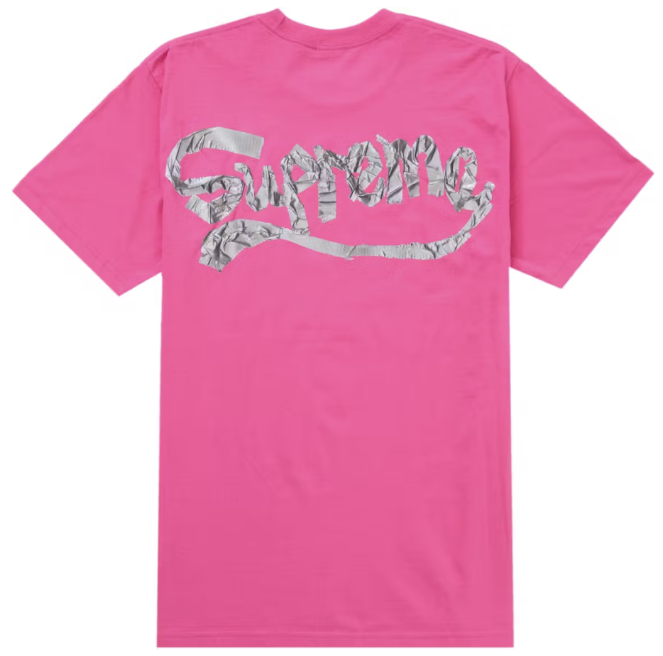 Supreme Tape Tee Pink