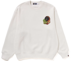 BAPE Sport Graphic Crewneck White