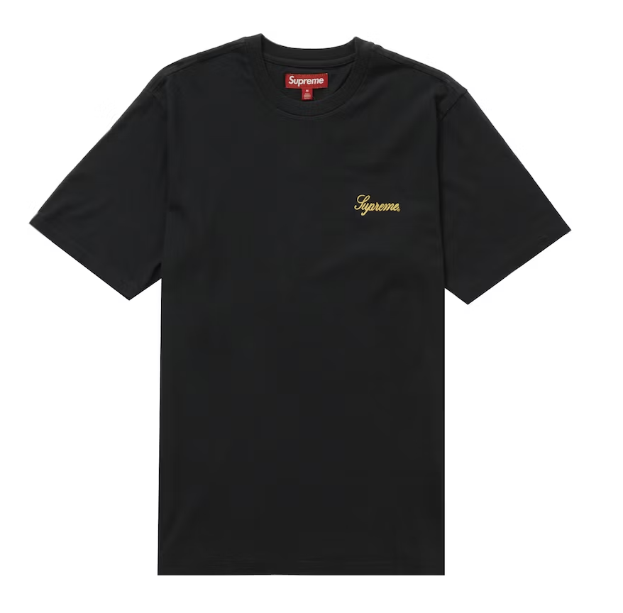 Supreme Washed Script S/S Black Top (FW23)