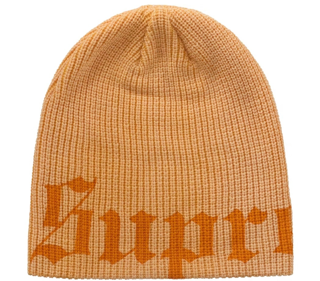 Supreme Old English Printed Beanie SS26 Orange