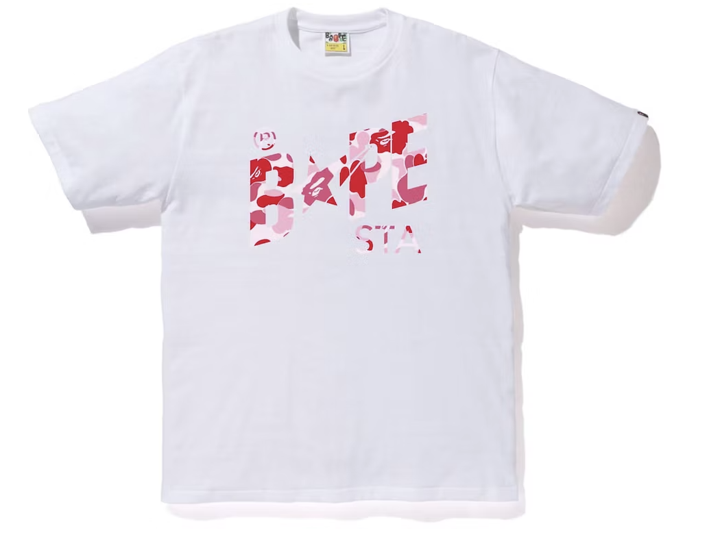 BAPE ABC Pink Camo Bape Sta Logo Tee