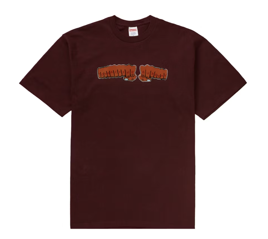 Supreme Toy Machine Fist Tee Cardinal