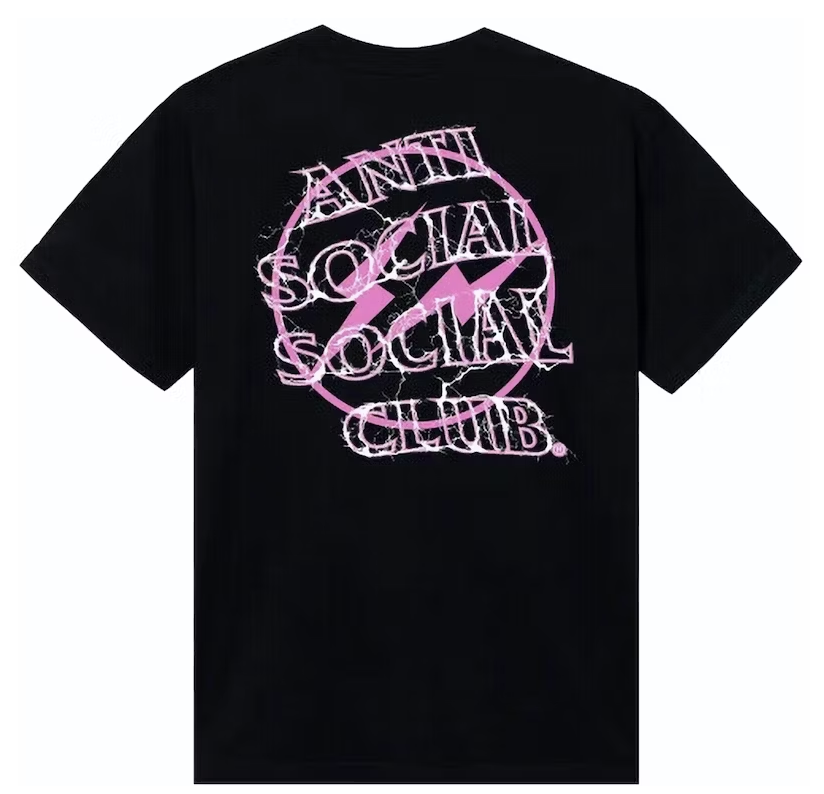 Anti Social Social Club Fragment Bolt Tee Black/Pink