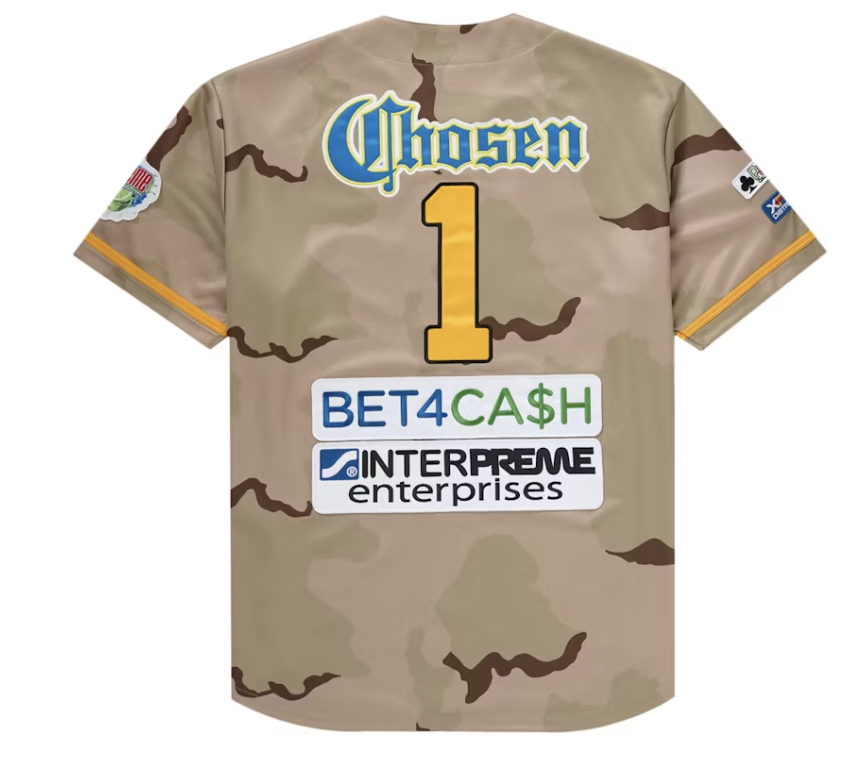 Supreme Chosen One Baseball Jersey Desert Camo